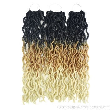 Vigorous faux locs crochet hair extensions for braids accessories private label gypsy locs wholesale braiding hair